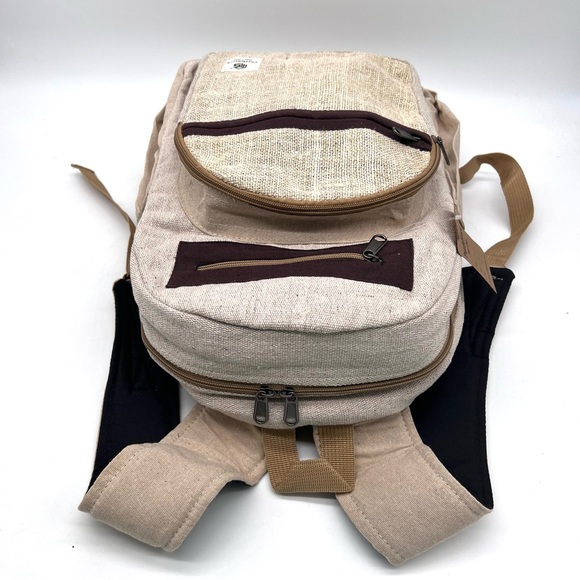 Handmade Hemp Cotton Travel Backpack - Picture 7 of 10